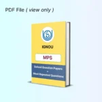 IGNOU MPS 1st Year Most Repeated Questions + Solved Question Papers