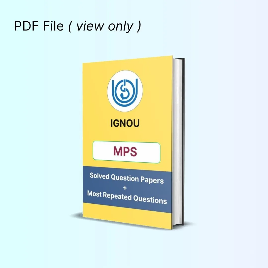 IGNOU MPS 1st Year Most Repeated Questions + Solved Question Papers
